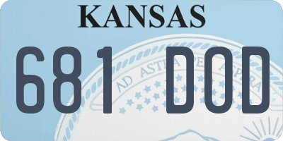 KS license plate 681DOD