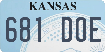 KS license plate 681DOE