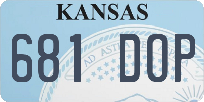 KS license plate 681DOP