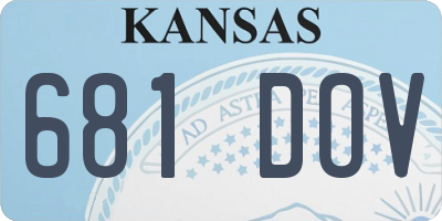 KS license plate 681DOV