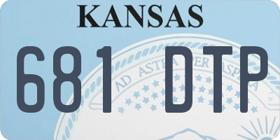 KS license plate 681DTP