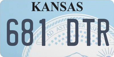 KS license plate 681DTR