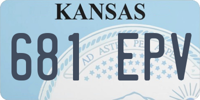 KS license plate 681EPV