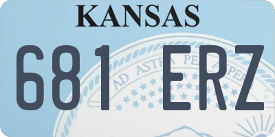 KS license plate 681ERZ