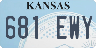 KS license plate 681EWY
