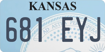 KS license plate 681EYJ