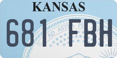 KS license plate 681FBH