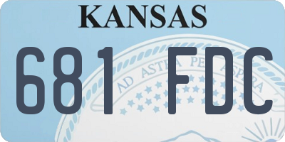 KS license plate 681FDC