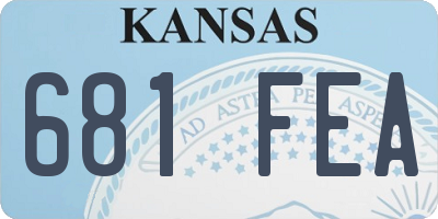 KS license plate 681FEA
