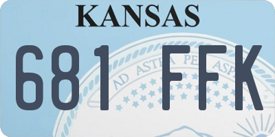 KS license plate 681FFK