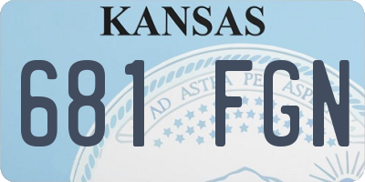 KS license plate 681FGN
