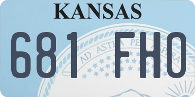 KS license plate 681FHO