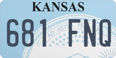KS license plate 681FNQ
