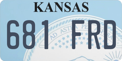 KS license plate 681FRD