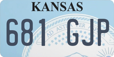 KS license plate 681GJP
