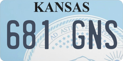 KS license plate 681GNS