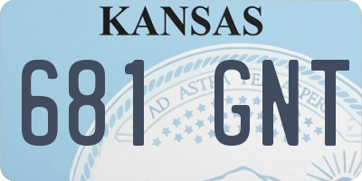 KS license plate 681GNT