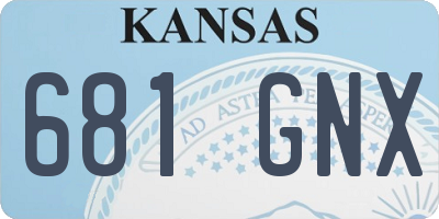 KS license plate 681GNX
