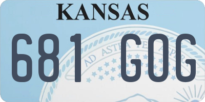 KS license plate 681GOG