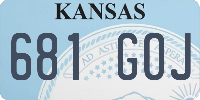 KS license plate 681GOJ