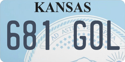 KS license plate 681GOL