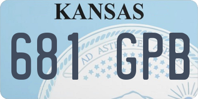 KS license plate 681GPB