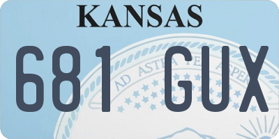 KS license plate 681GUX