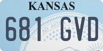 KS license plate 681GVD