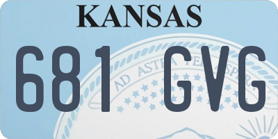 KS license plate 681GVG
