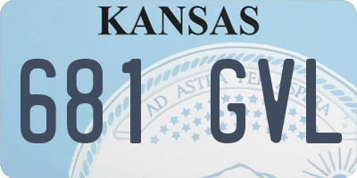 KS license plate 681GVL