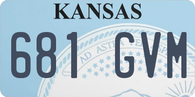 KS license plate 681GVM