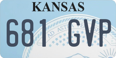 KS license plate 681GVP