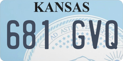 KS license plate 681GVQ