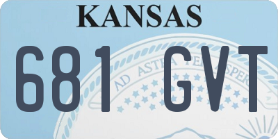 KS license plate 681GVT