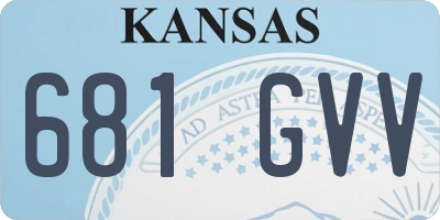 KS license plate 681GVV