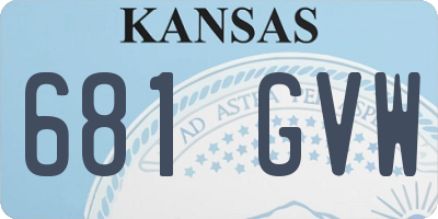 KS license plate 681GVW