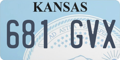 KS license plate 681GVX