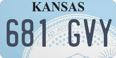 KS license plate 681GVY