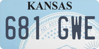 KS license plate 681GWE