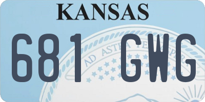 KS license plate 681GWG