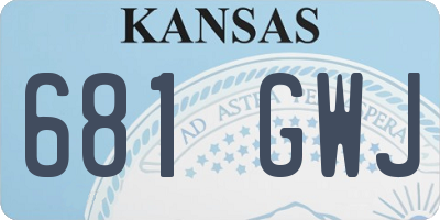KS license plate 681GWJ