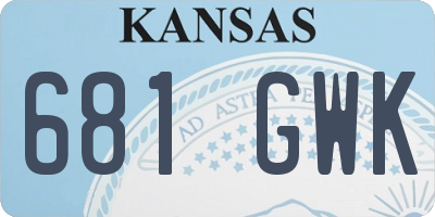 KS license plate 681GWK