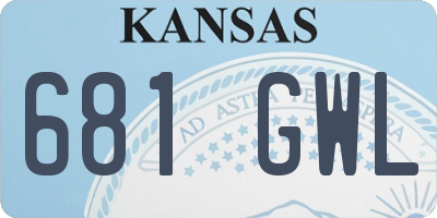 KS license plate 681GWL