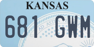KS license plate 681GWM
