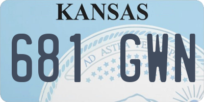 KS license plate 681GWN