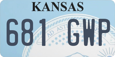 KS license plate 681GWP