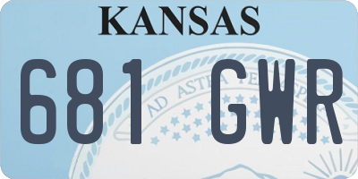 KS license plate 681GWR