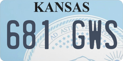 KS license plate 681GWS