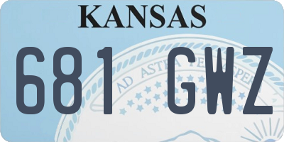 KS license plate 681GWZ