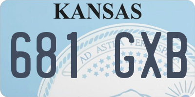 KS license plate 681GXB